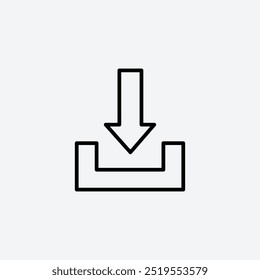 Vektorsymbol der Downloadzeile. EPS 10