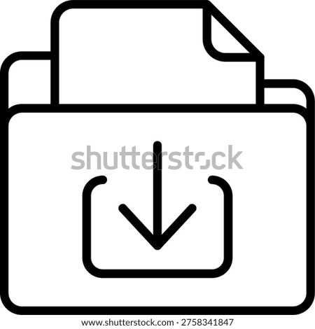 Downloads Folder Vector Icon Design Symbol