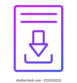 downloads Icon. User interface Vector Illustration, As a Simple Vector Sign and Trendy Symbol in Line Art Style, for Design and Websites, or Mobile Apps,