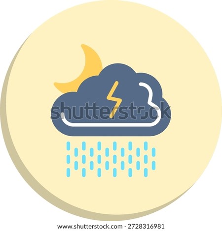 Downpour Flat Circle Style Icon
