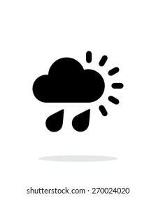 Downpour weather simple icon on white background. Vector illustration.