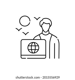 Downshifter сolor line icon. Life for yourself. Pictogram for web page, mobile app, promo. UI UX GUI design element. Editable stroke.