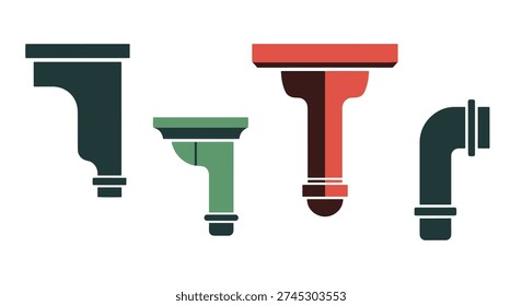 Downspout Line art clean vibrant tone illustration
