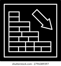 Downstairs Art vector Icon Design Illustration