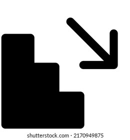 Dirección inferior con un diseño de signo de flecha