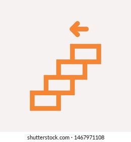 Downstairs icon isolated sign symbol vector illustration - vector  