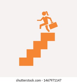 Downstairs icon isolated sign symbol vector illustration - vector  