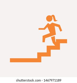 Downstairs icon isolated sign symbol vector illustration - vector  