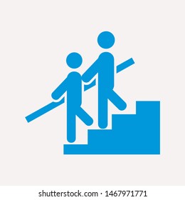 Downstairs icon isolated sign symbol vector illustration - vector  