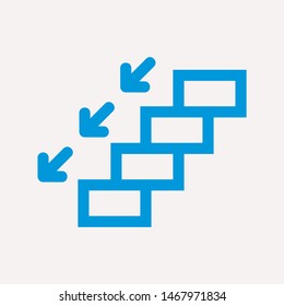 Downstairs icon isolated sign symbol vector illustration - vector  