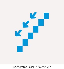 Downstairs icon isolated sign symbol vector illustration - vector  
