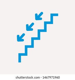 Downstairs icon isolated sign symbol vector illustration - vector  