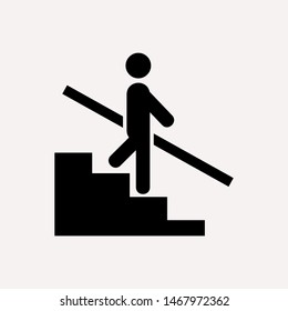 Downstairs icon isolated sign symbol vector illustration - vector  