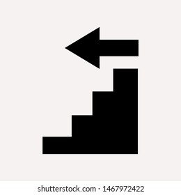 Downstairs icon isolated sign symbol vector illustration - vector  