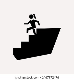 Downstairs icon isolated sign symbol vector illustration - vector  