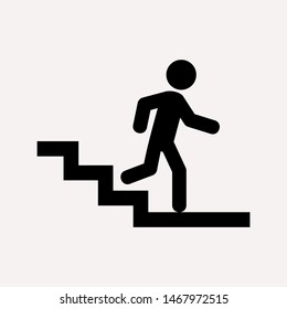 Downstairs icon isolated sign symbol vector illustration - vector  