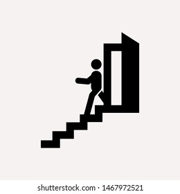 Downstairs icon isolated sign symbol vector illustration - vector  