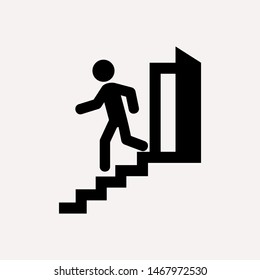 Downstairs icon isolated sign symbol vector illustration - vector  