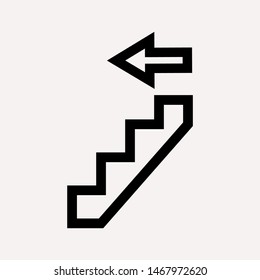Downstairs icon isolated sign symbol vector illustration - vector  