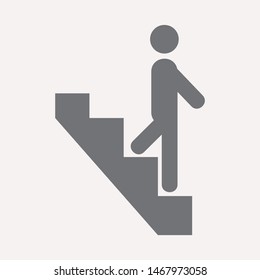 Downstairs icon isolated sign symbol vector illustration - vector  