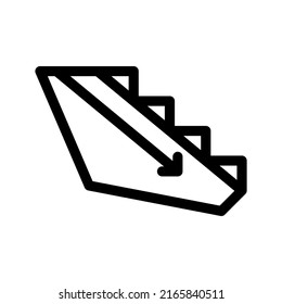 Downstairs Icon Vector Symbol Design Illustration