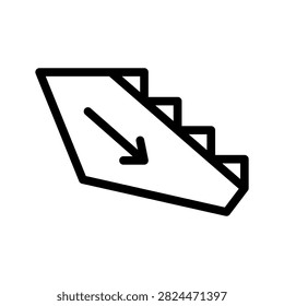 Downstairs Icon Vector Symbol Design Illustration