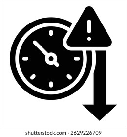 Downtime Alert Icon Element For Design