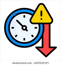 Elemento De Ícone De Alerta De Tempo De Inatividade Para Design