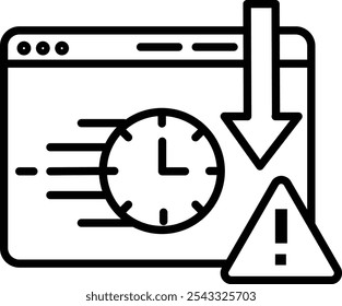 Downtime Vector Illustration Detailed Icon