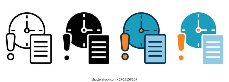 Downtime-Websymbolsammlung mit mehreren Stilen