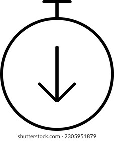 downtime web monitoring arrow clock decrease Outline