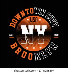 downtown city brooklyn ny usa vintage