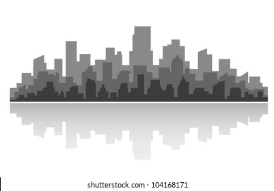 Downtown cityscape for business concept design. Vector illustration