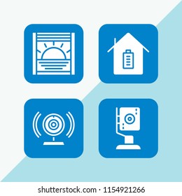 downtown icon. 4 downtown set with architecture and city vector icons for web and mobile app