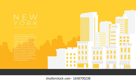 Downtown vector building illustration isolated on background