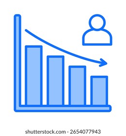 Downtrend Icon Element For Design