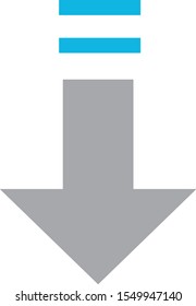 downward arrow symbol graphic vector