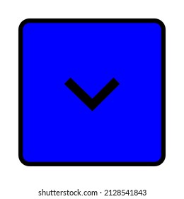 downward arrow vector icon sign symbol. isolated graphic illustration