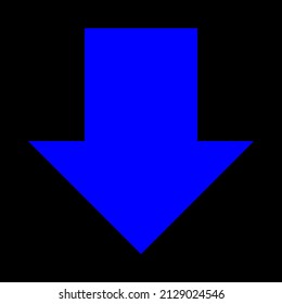 downward arrow vector icon sign symbol. isolated graphic illustration