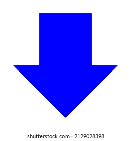 downward arrow vector icon sign symbol. isolated graphic illustration