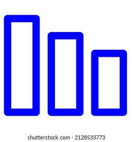 downward chart vector icon sign symbol. isolated graphic illustration