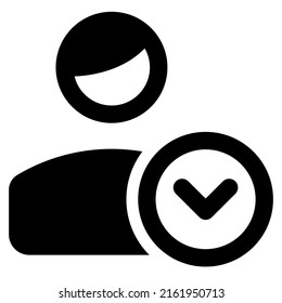 downward direction arrow for backward direction indication