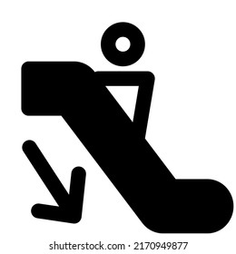 Downward direction of the escalator flow
