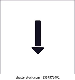 Downward Direction Icon Symbol Vector