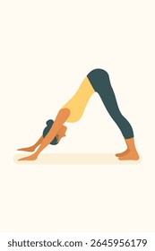 Downward dog position with straight legs and arms, enhancing flexibility and core control in pilates and yoga training