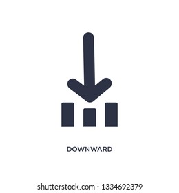 downward icon. Simple element illustration from orientation concept. downward editable symbol design on white background. Can be use for web and mobile.