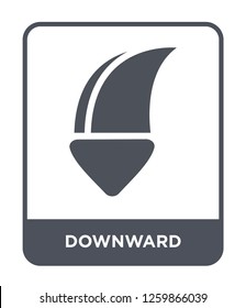 downward icon vector on white background, downward trendy filled icons from Orientation collection, downward simple element illustration