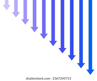 A downward pointer with a triangular arrow.