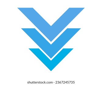 A downward pointer with a triangular arrow.