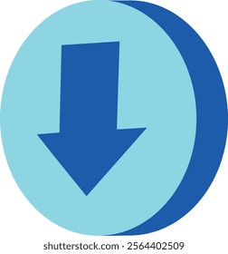 downward pointing arrow button icon